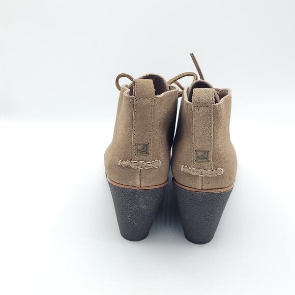 Sperry Harlow Suede Wedge Booties brown womens size 6 - Picture 6 of 9